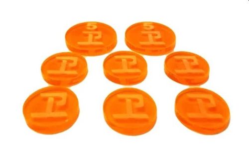 Acrylic Resource Tokens compatible with Terraforming Mars Expansion: Turmoil (set of 8)